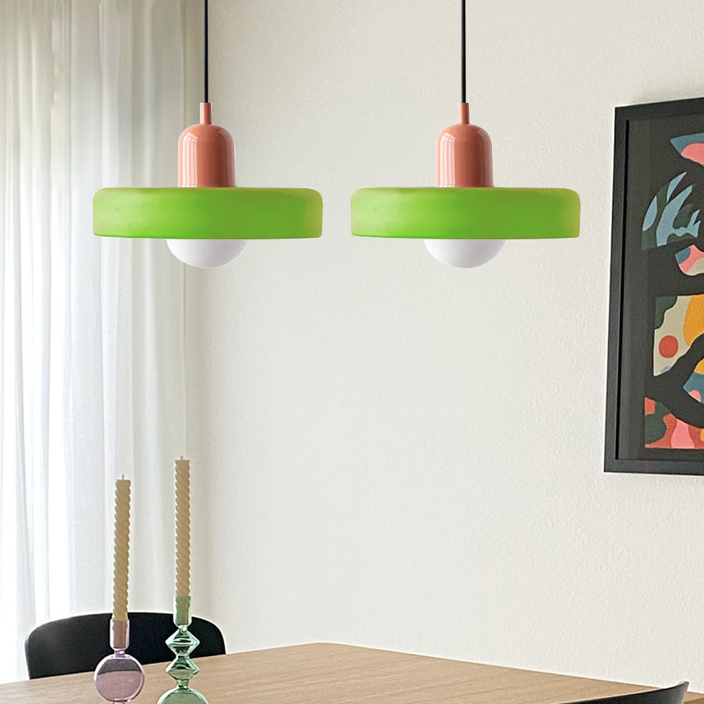 2-Head Bauhaus Glass Pendant Light Adjustable