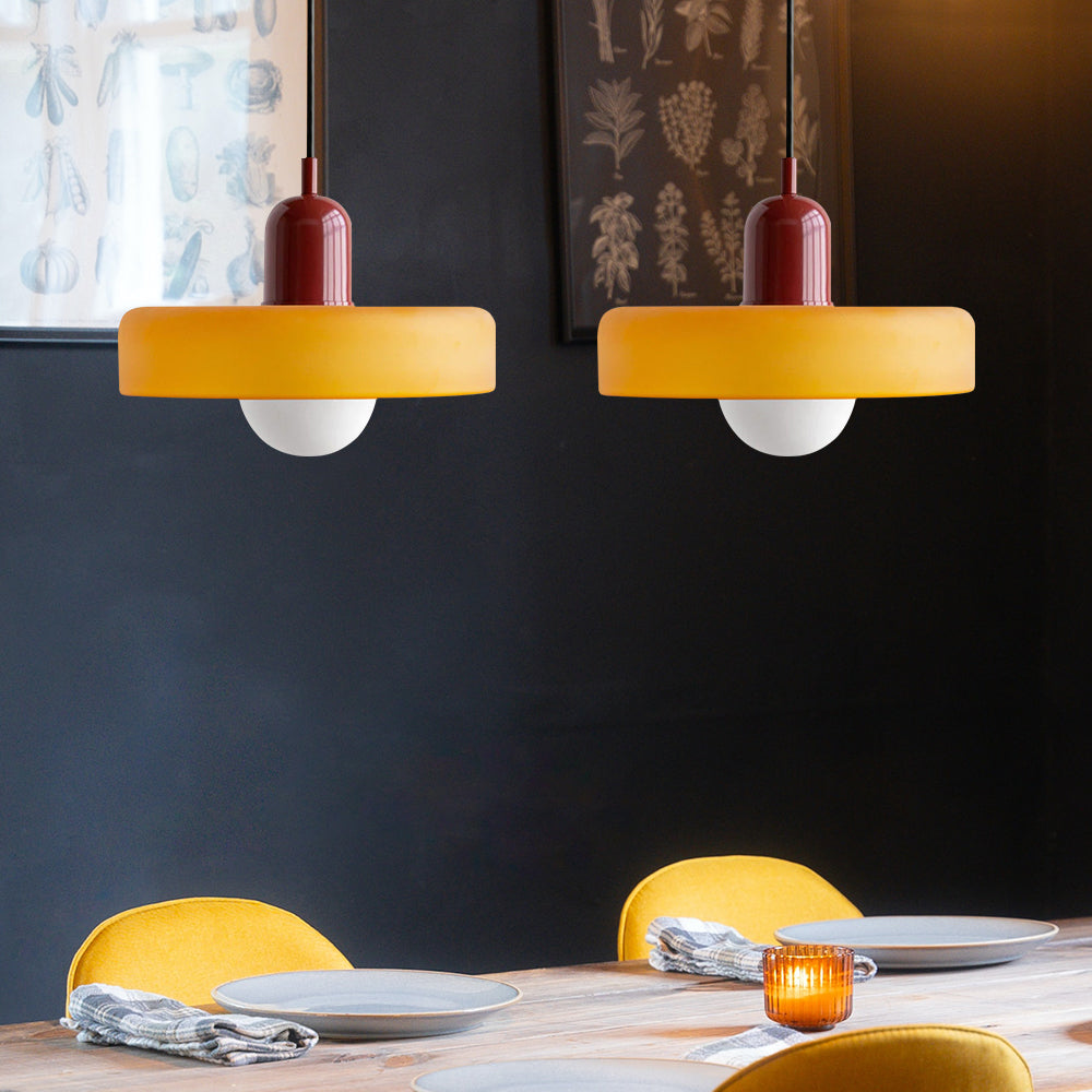 2-Head Bauhaus Glass Pendant Light Adjustable