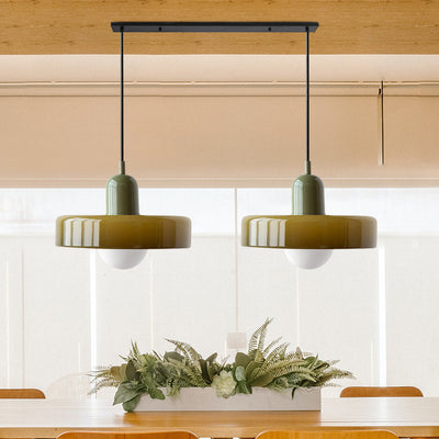 2-Head Bauhaus Glass Pendant Light Adjustable