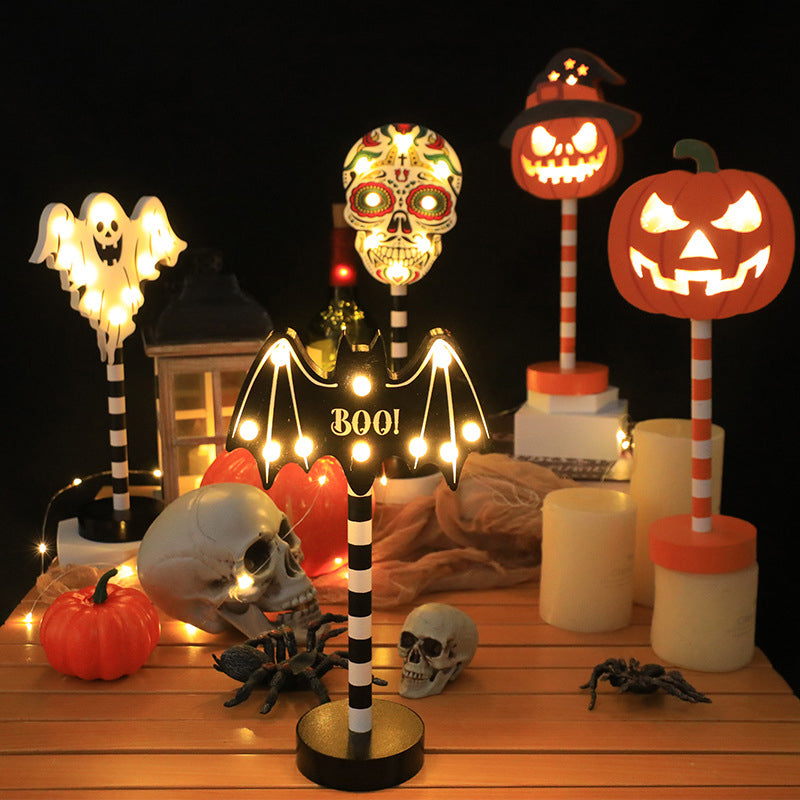 Solar-Powered LED Halloween Garden Lantern