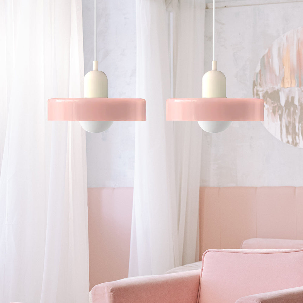 2-Head Bauhaus Glass Pendant Light Adjustable