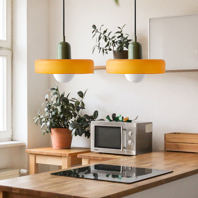 2-Head Bauhaus Glass Pendant Light Adjustable