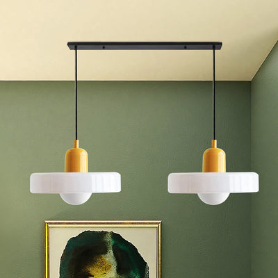 2-Head Bauhaus Glass Pendant Light Adjustable