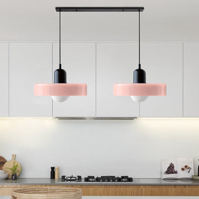 2-Head Bauhaus Glass Pendant Light Adjustable