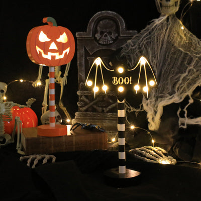 Solar-Powered LED Halloween Garden Lantern