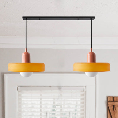 2-Head Bauhaus Glass Pendant Light Adjustable