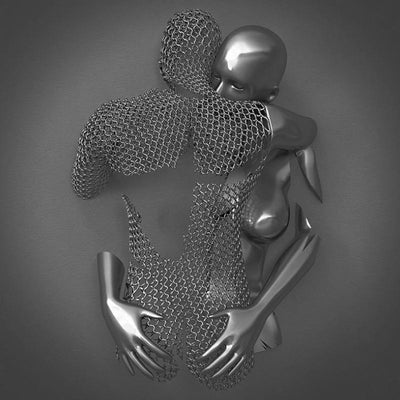 Wall Art Painting with Love Heart and 3D Effect