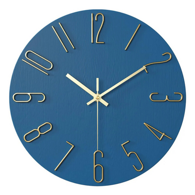 Modern Black Wall Clock | 30 cm Silent Minimalist Design