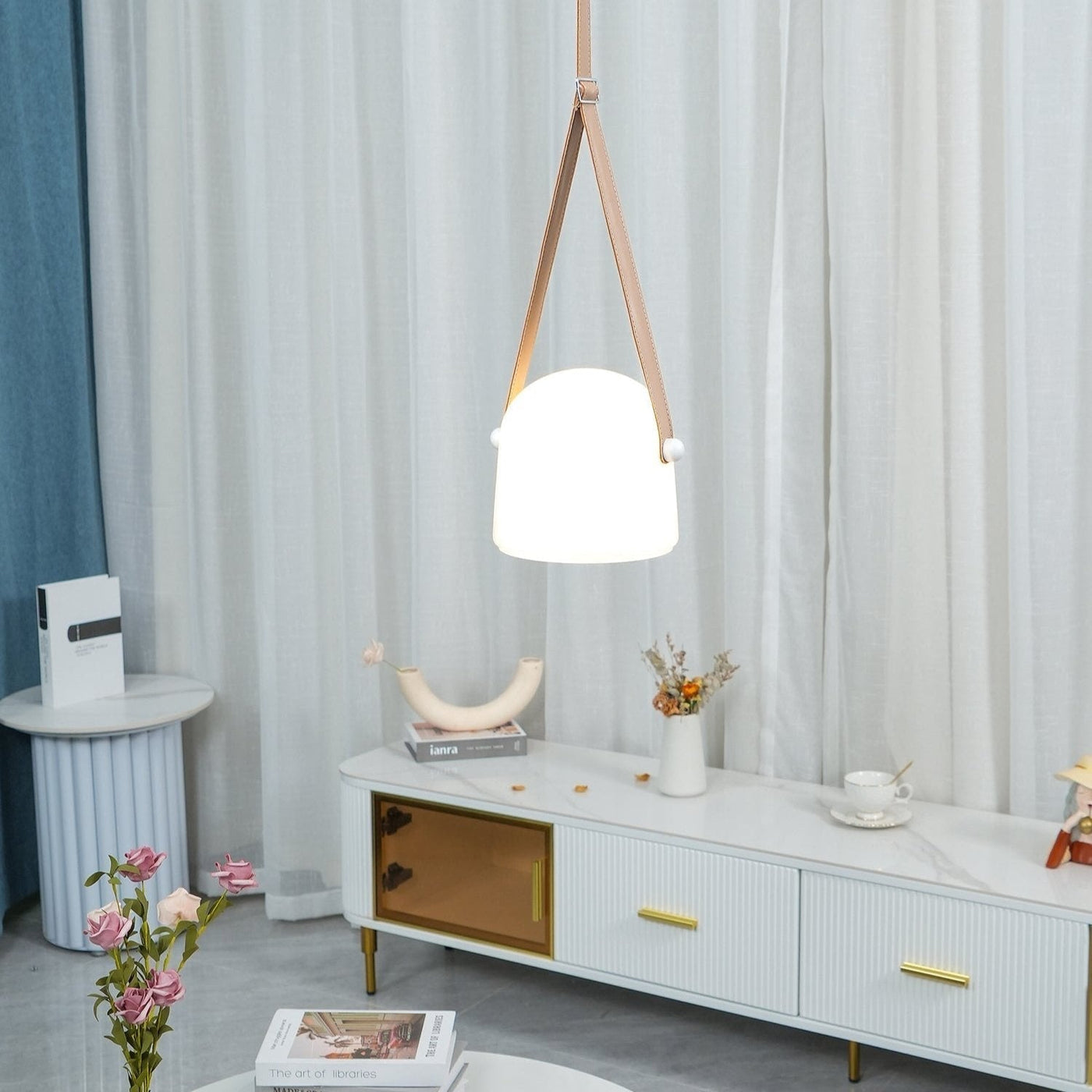 Mona Minimalist LED Pendant Light – Modern Glass Design