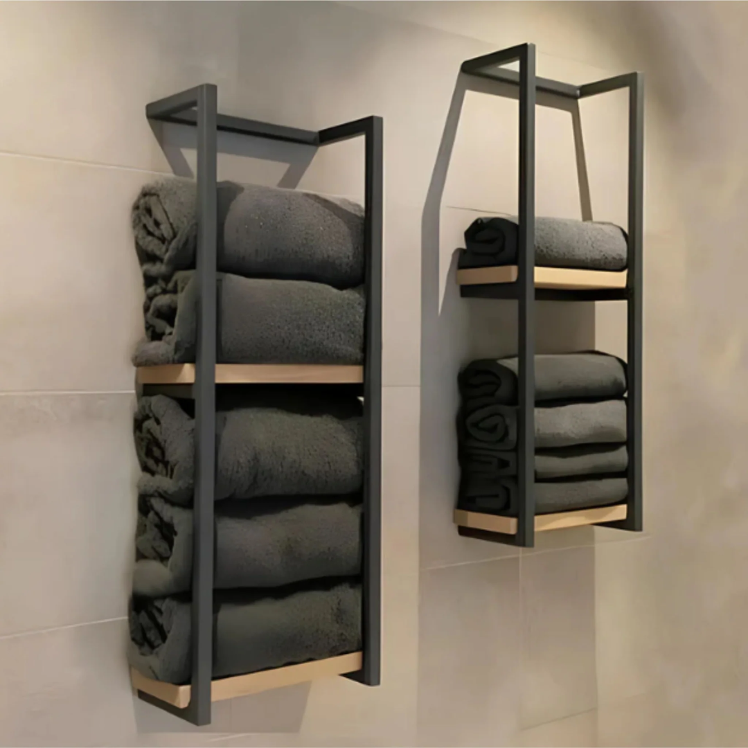 Waterproof Wall Towel Rack – Bathroom Shelf