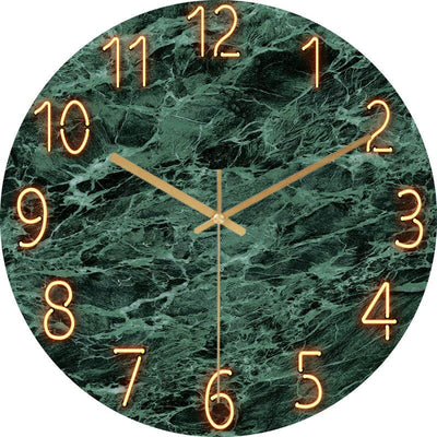 Modern Wooden Wall Clock with Silent Mechanism