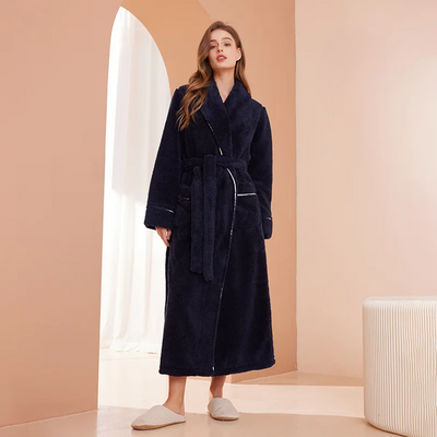 Men’s Flannel Fleece Winter Bathrobe Robe