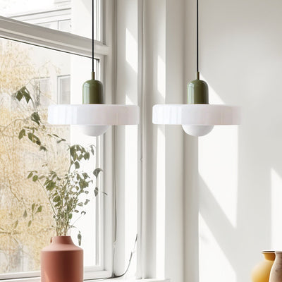 2-Head Bauhaus Glass Pendant Light Adjustable