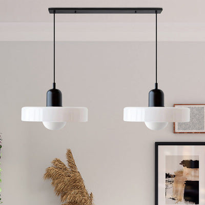2-Head Bauhaus Glass Pendant Light Adjustable