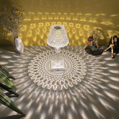 Rechargeable Crystal Lampshade Touch LED Lamp