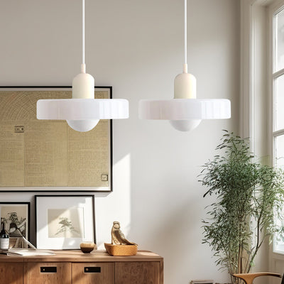 2-Head Bauhaus Glass Pendant Light Adjustable