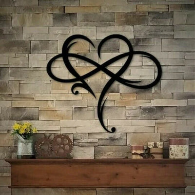 Iron Wall Art with Infinity Heart Design