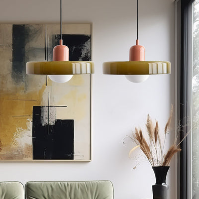 2-Head Bauhaus Glass Pendant Light Adjustable