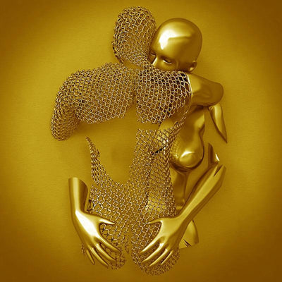 Wall Art Painting with Love Heart and 3D Effect