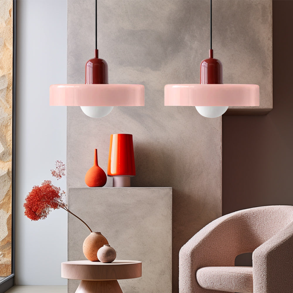 2-Head Bauhaus Glass Pendant Light Adjustable