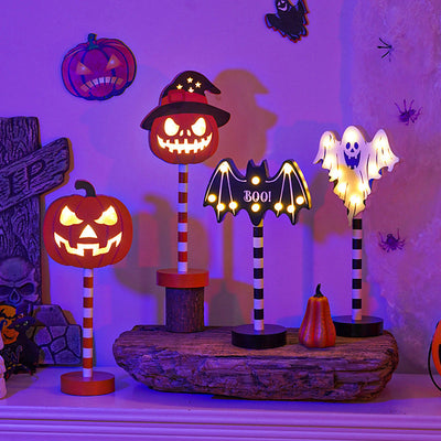 Solar-Powered LED Halloween Garden Lantern