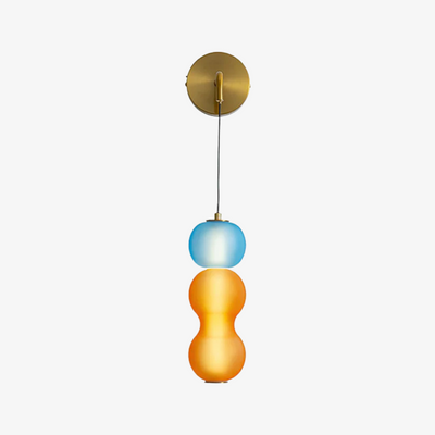 Modern LED Wall Light in Black and Gold Design