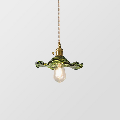Chic Hibiscus Glass Pendant Lamp