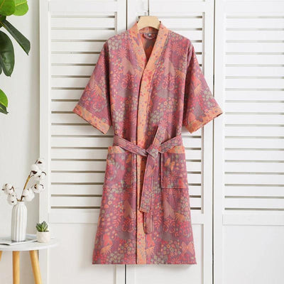 Soft Printed Cotton Bathrobe for Women