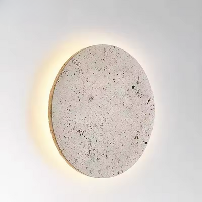 Wabi-Sabi Travertine Natural Stone Wall Lamp with LED