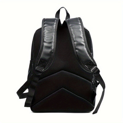 Men's PU Leather Waterproof Travel Backpack