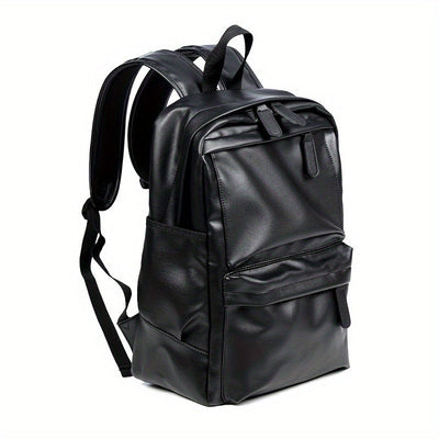 Men's PU Leather Waterproof Travel Backpack