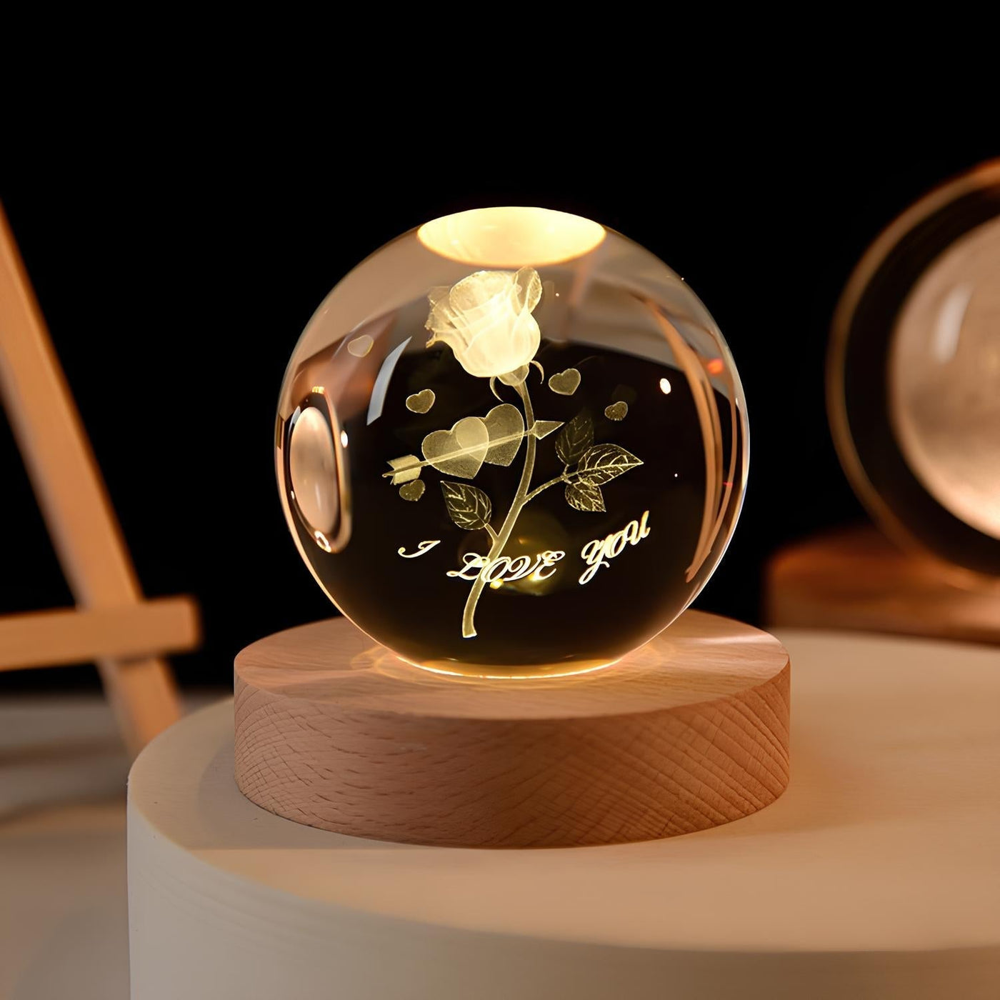 Luminous Crystal Ball LED Night Light Decor