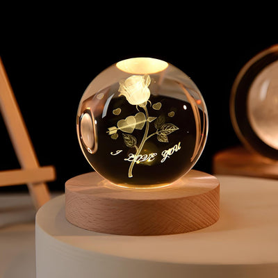 Luminous Crystal Ball LED Night Light Decor