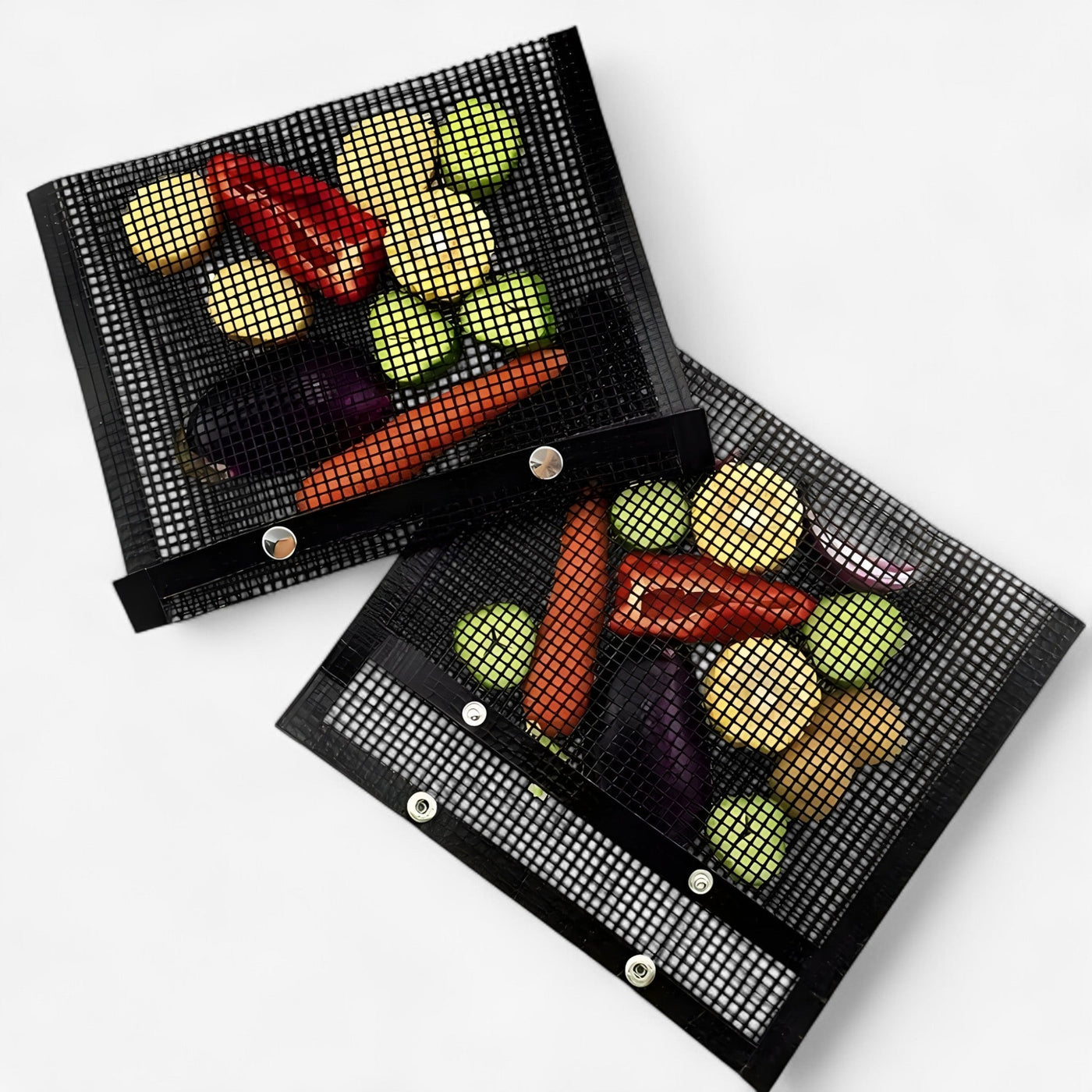 Reusable Non-Stick BBQ Grill Mesh Bag for Outdoor Cooking