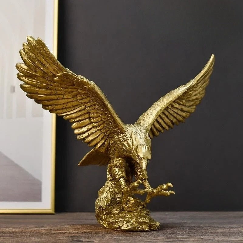 Golden Eagle Statue – Luxury Decor by RoyalWings