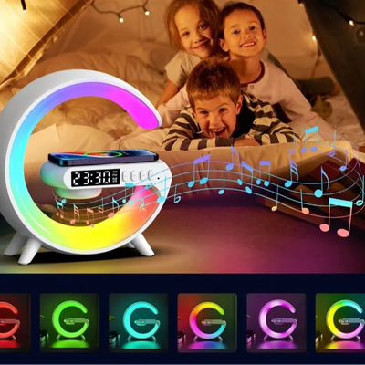 Smart LED Lamp with Bluetooth Speaker & Wireless Charger