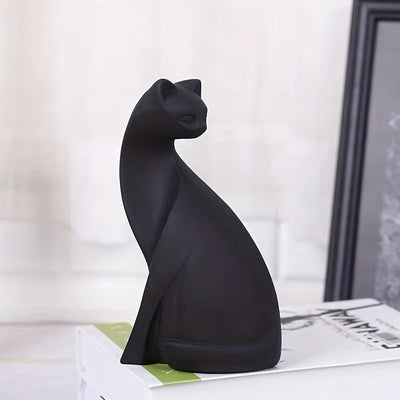 Modern Resin Cat Figurine – Nordic Style Decor