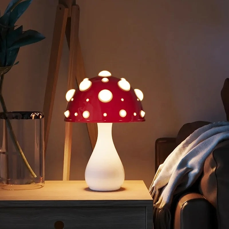 Manita LED Table Lamp – Amanita Mushroom Design