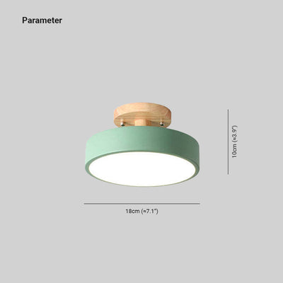 Modern Wood LED Ceiling Light with Dimmable Function