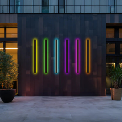 Edge Modern Design LED Wall Lamps Black Metal for Garden and Hall