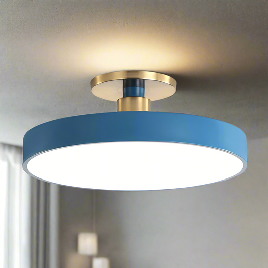 Round Mount Light Nordic Style Acrylic Bedroom LED Semi-Circular Ceiling Light