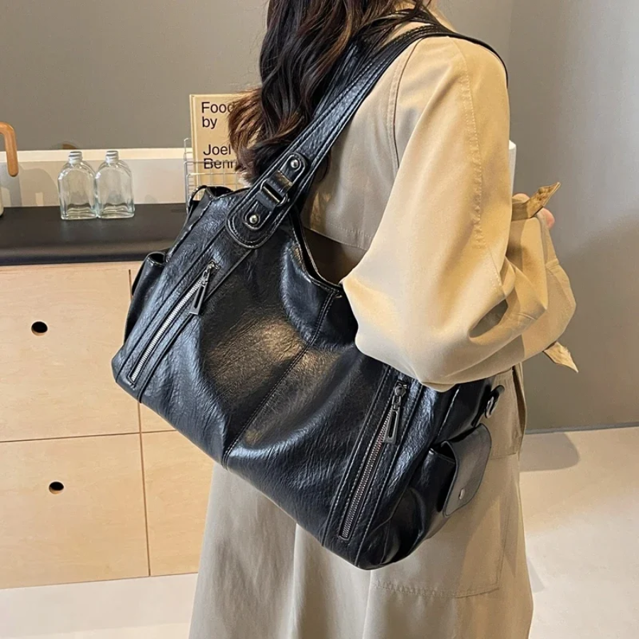 Women’s Classic Multi-Compartment Shoulder Bag – Alma