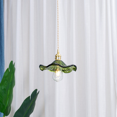 Chic Hibiscus Glass Pendant Lamp