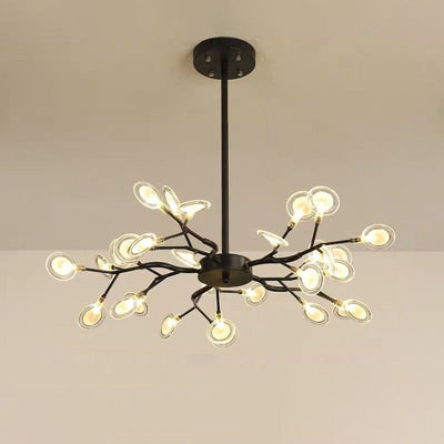 Branched Firefly LED Acrylic Chandelier