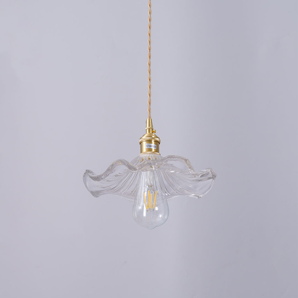 Chic Hibiscus Glass Pendant Lamp