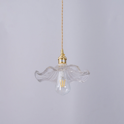 Chic Hibiscus Glass Pendant Lamp