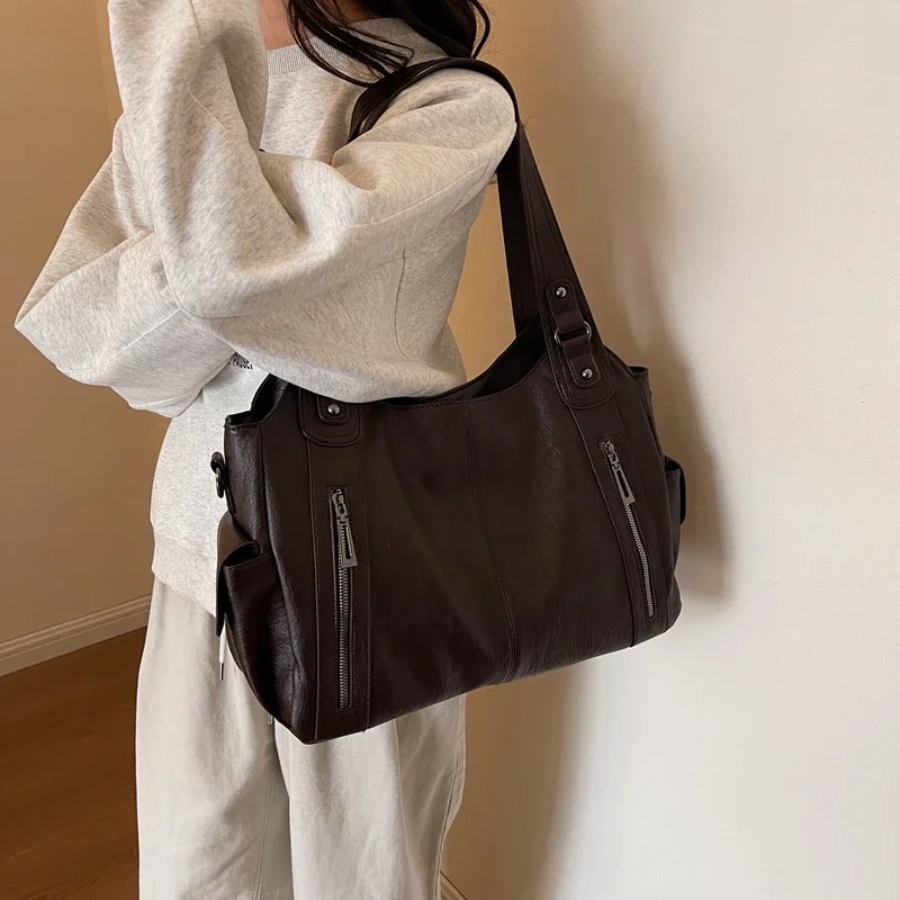 Women’s Classic Multi-Compartment Shoulder Bag – Alma