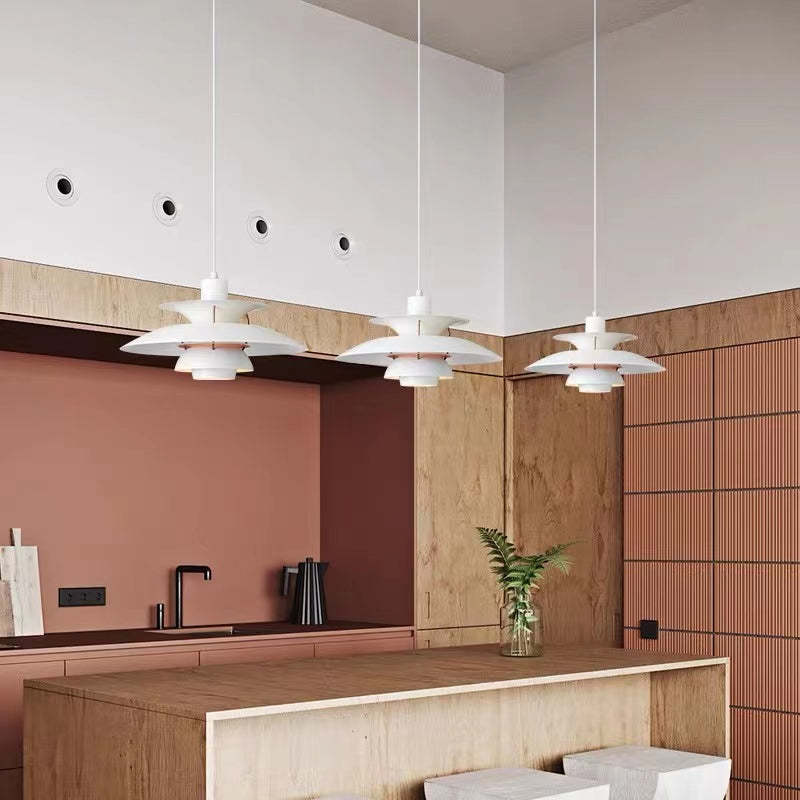 Modern Morandi LED Pendant Light – E27 Metal Shade