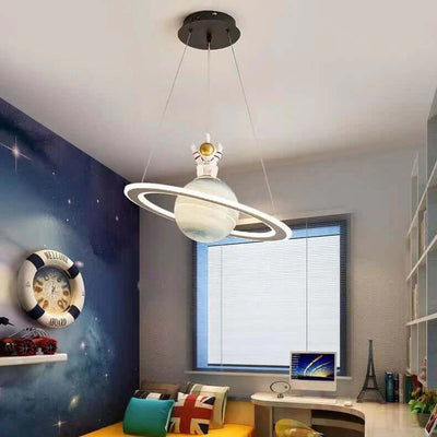 LED Pendant Lamp for Kids Room Planet Design