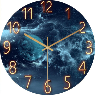 Modern Wooden Wall Clock with Silent Mechanism